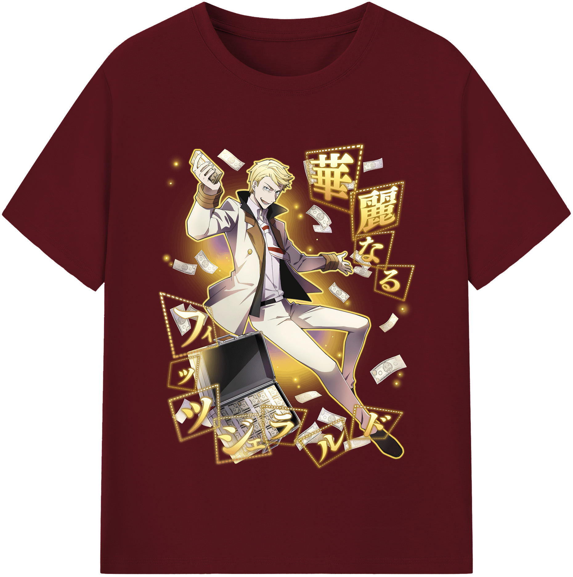 （画像用） 文豪ストレイドッグス Bungo Stray Dogs 綿100％半袖Tシャツ（フロントプリント）